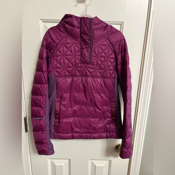 Ivivva (by Lululemon) Magenta Up To Snow Good Down Jacket Zip Hooded Size 10 - Picture 1 of 6